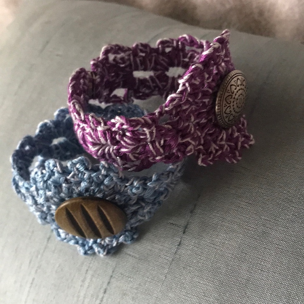 Crocheted Cuff Bracelets - Picture 3 of 4